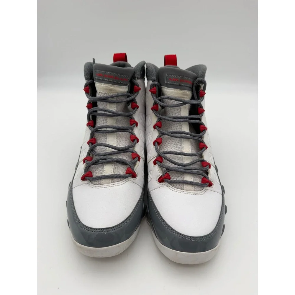 Air Jordan 9 Retro Fire Red White Grey CT8019-162 Mens 11.5 Basketball Sneakers